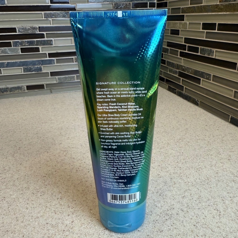 NEW Bath & Body Works Tahiti Island Dream Ultra Shea Body Cream 8oz Discontinued - Picture 2 of 8